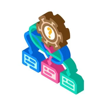 Decision support analyst isometric icon vector illustration Stock Illustration