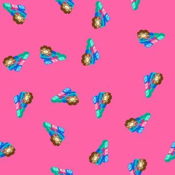 Decision support analyst isometric icon seamless pattern Stock Illustration