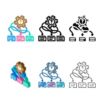 Decision support analyst range color icon vector Stock-Illustration
