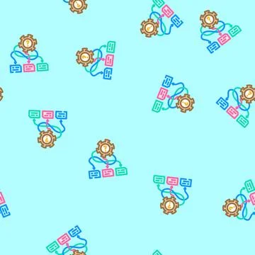 Decision support analyst vector seamless pattern Stockillustratie