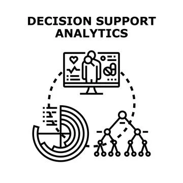 Decision support analytics for data driven healthcare strategy Stock Illustration