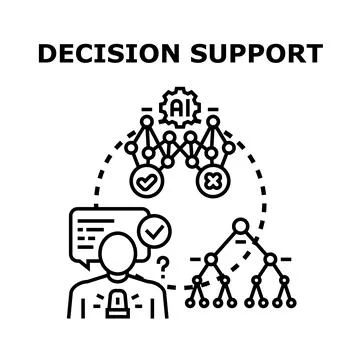 Decision support system for business analysis and planning Stockillustratie