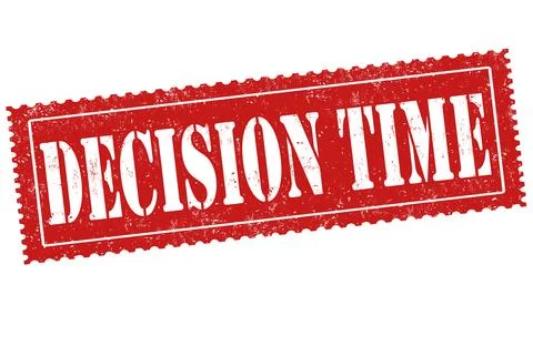 Decision time grunge rubber stamp Stock Illustration