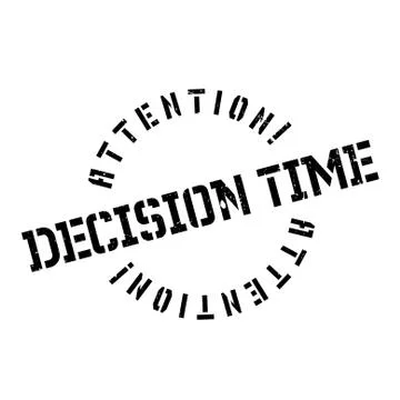 Decision Time rubber stamp Stock Illustration