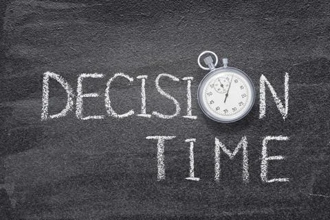 Decision time watch Stock Photos