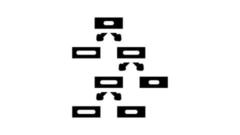 Decision tree algorithm glyph icon animation Stock-Footage 326741521