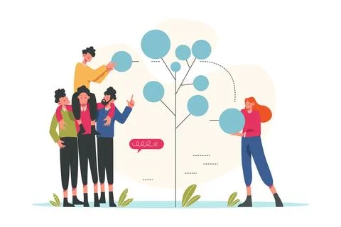 Decision Tree Algorithm Illustration Stock Illustration