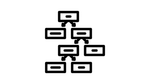 Decision tree algorithm line icon animation Stock Footage 326758017