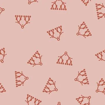 Decision tree algorithm line seamless pattern Illustrazione stock