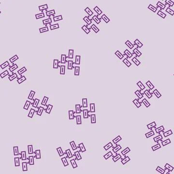 Decision tree algorithm line vector seamless pattern Stock Illustration