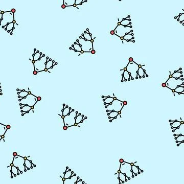 Decision tree algorithm vector seamless pattern Stockillustratie