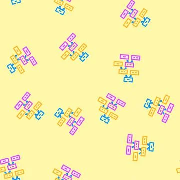 Decision tree algorithm vector seamless pattern Stock Illustration