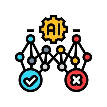 Decision tree color icon vector illustration Stock Illustration