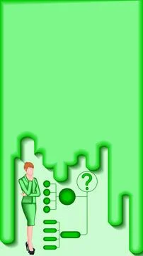 Decision tree diagram. 2D. Vertical Template Illustrazione stock