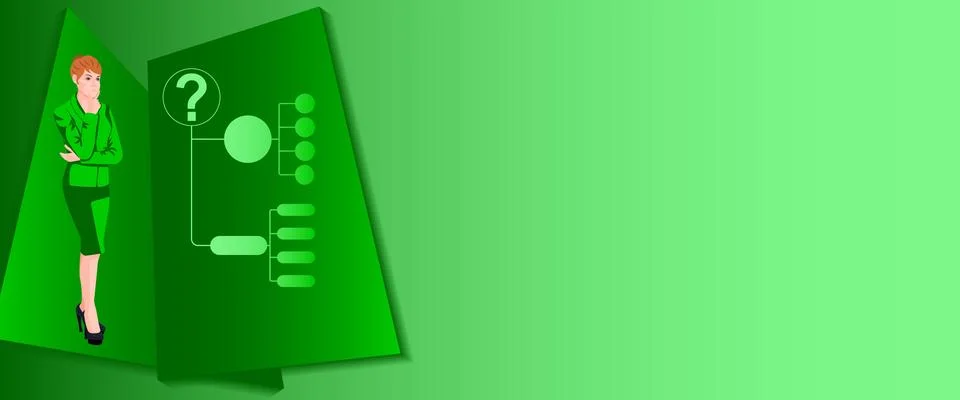 Decision tree diagram. Flat. Template Stock Illustration