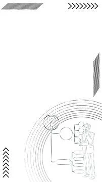 Decision tree diagram. Sketch. Vertical Template Ilustración de archivo