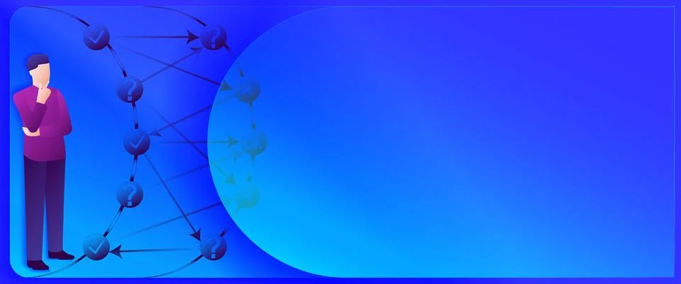 Decision tree. Glass morphism. Template Stock Illustration