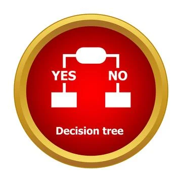 Decision tree icon showing choice and logic Stockillustratie
