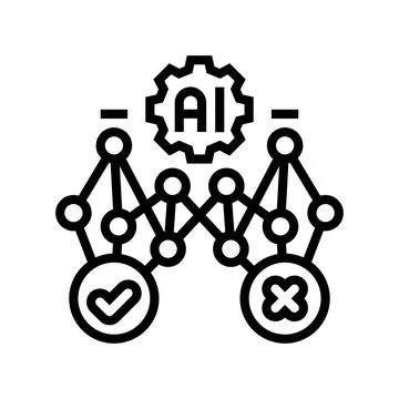 Decision tree line icon vector illustration Stock Illustration