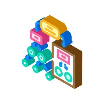 Decision tree machine learning isometric icon vector illustration Stock Illustration
