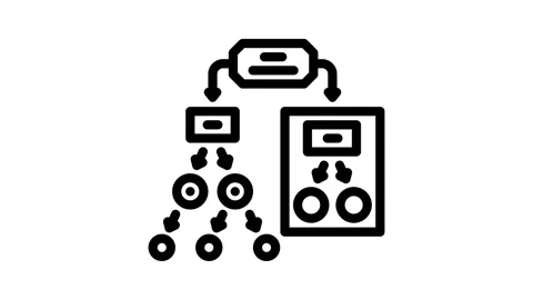 Decision tree machine learning line icon animation Stock Footage 326751872
