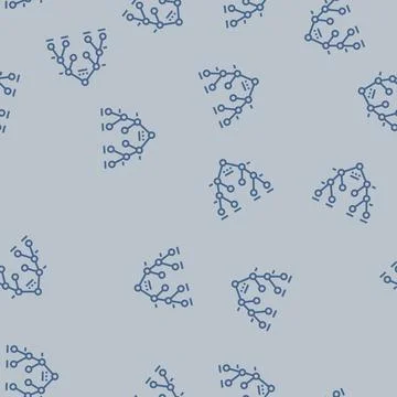 Decision tree machine learning line seamless pattern イラスト素材