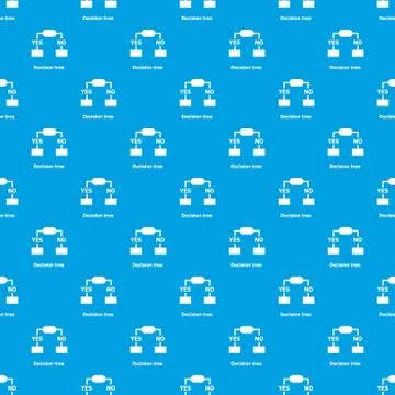 Decision tree pattern vector seamless blue Illustrazione stock