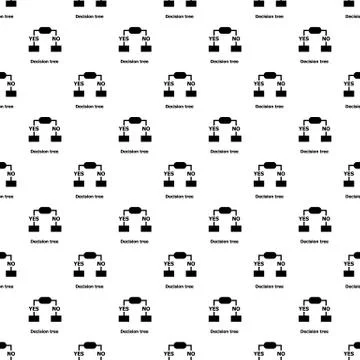 Decision tree pattern vector seamless Illustrazione stock