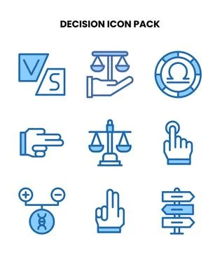 Decision Two Colour Scalable Icons Pack Stock Illustration