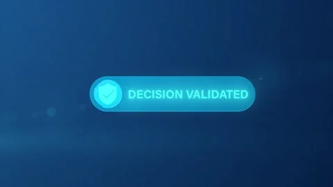 Decision Validated Shield Button UI Animation Stock Footage 345969664