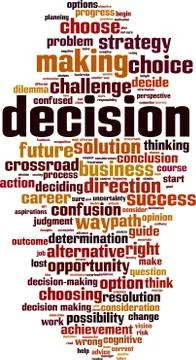 Decision word cloud Stock Illustration