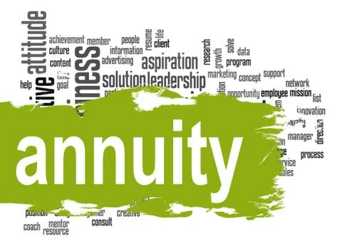 Decision word cloud with yellow banner Stock Illustration