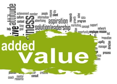 Decision word cloud with yellow banner Stockillustratie