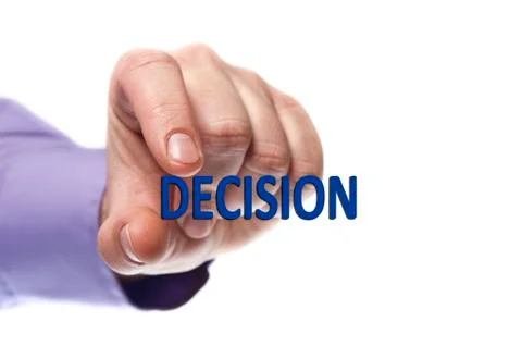 Decision word Stock Photos