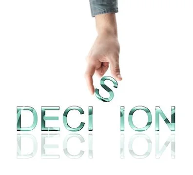 Decision word Stock Photos