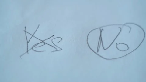 Decision Yes or No Stock Footage 50424709