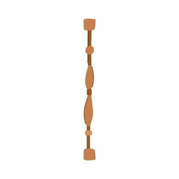 Deck balustrade wooden cartoon vector illustration Stock Illustration