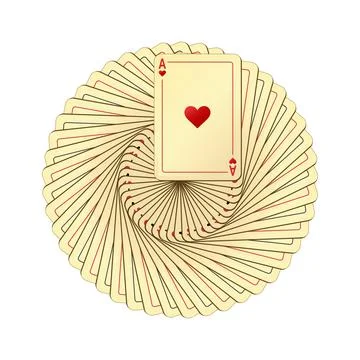 Deck of cards isolated on white background Stock Illustration