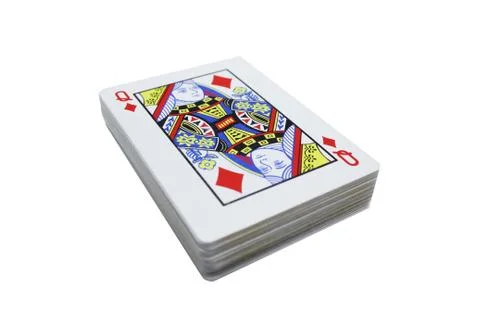 Deck of cards isolated on white background Stock Photos