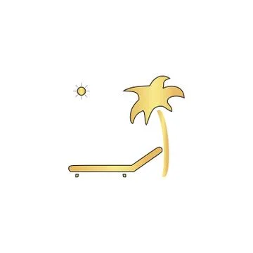Deck chair computer symbol Illustrazione stock