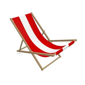 Deck chair with the flag of Austria, 3d rendering Stock Illustration