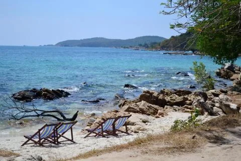 Deck-chair Foto stock