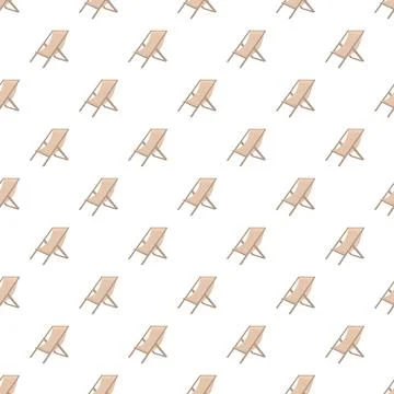 Deck chair repeating pattern for summer relaxation background Stockillustratie