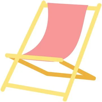 Deck chair vector beach deckchair icon isolated Stock Illustration