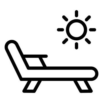 Deck Chair Vector Icon Design Illustration Illustrazione stock