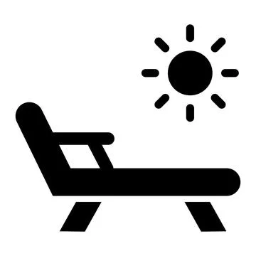 Deck Chair Vector Icon Design Illustration Stock Illustration