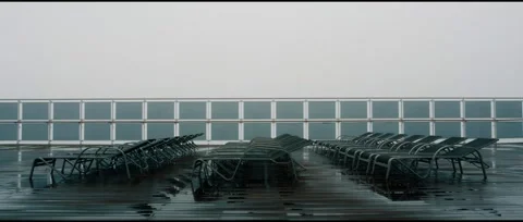 Deck of chairs Stock Footage 155847887