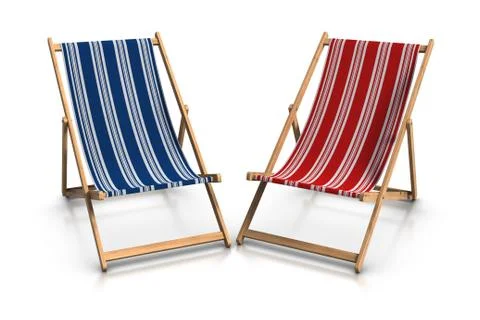 Deck chairs Stock Illustration
