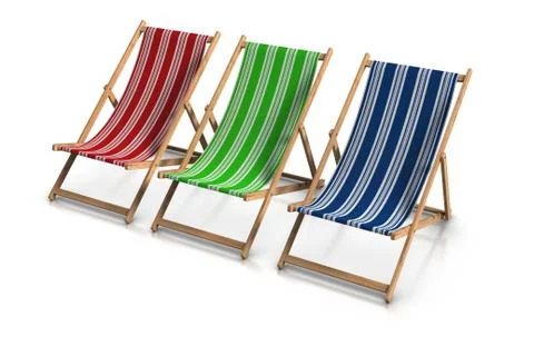 Deck chairs Illustrazione stock