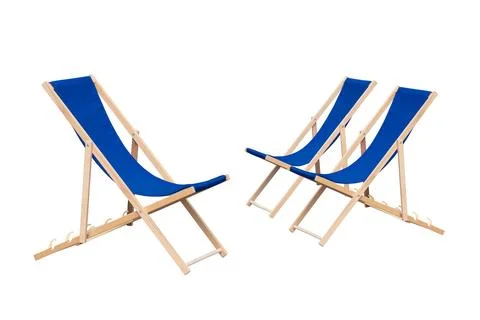 Deck chairs isolated on white background Stock-Fotos